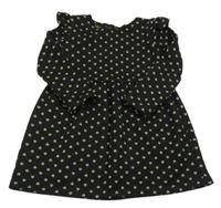 Čierne šaty so zlatými srdiečkami George