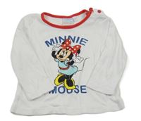 Bílo-červené triko s Minnie Disney 