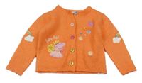 Oranžový propínací svetr s Pepinou 
