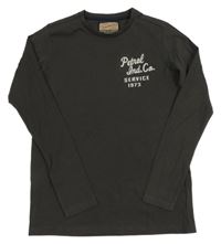 Tmavošedé triko s nápisem Petrol Industries