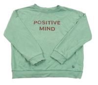 Zelená mikina s nápisom Coolclub