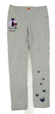 Šedé tregíny s flitry Kids