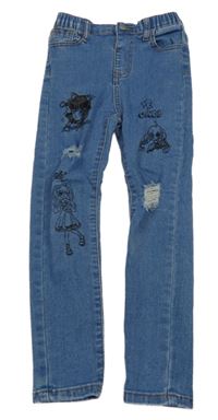 Modré rifle s dievčatky a vyšúchaním Shein