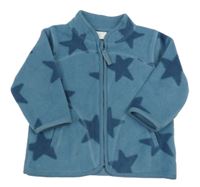 Modrá fleecová prepínaci mikina s hviezdičkami Next