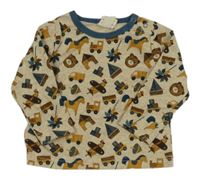 Béžové triko s obrázky Alana 