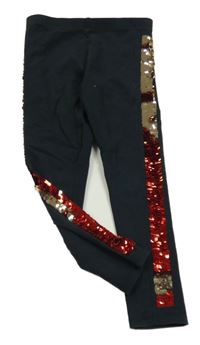 Tmavošedé legíny s flitry Disney 