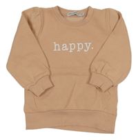 Svetloružová mikina s nápisom Minymo