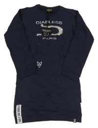 Nové - Tmavomodré teplákové šaty s logem Diab´less