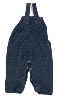 Tmavomodré laclové kalhoty riflového vzhledu 