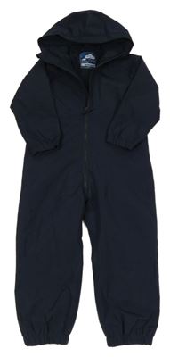 Tmavomodrá šusťáková jarní kombinéza s kapucí Next