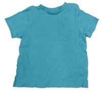 Tyrkysové tričko s vreckom Topolino