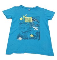 Azurové tričko so žralokom Dopodopo