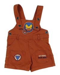 Rezavé laclové kraťasy s Iron Manem