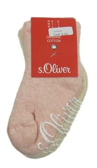 Nové - 2x - Béžové + světlerůžové ponožky S. Oliver vel. 19-22