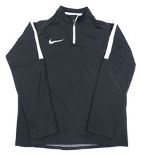 Černo-bílá funkční sportovní mikina s logem Nike