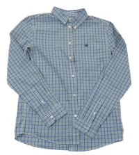 Modro-zeleno-bílá kostkovaná košile Benetton