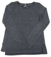 Tmavošedé melírované triko H&M