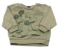 Khaki mikina s Mickey zn. PRIMARK