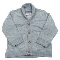 Modro-bílá melírovaná propínací mikina H&M