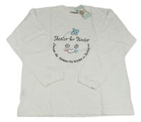 Nové - biele tričko s obličejem a nápismi TOM TAILOR