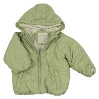 Světlezelená prošívaná šusťáková zimní bunda s kapucí LC WaIKIKI