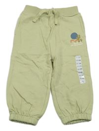 Nové - olivové tepláky s kaktusmi St. Bernard