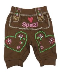 Hnedé tepláky so srdiečkami My Little Bear