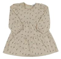 Béžovo-smetanové vzorované šaty s kytičkami PRIMARK