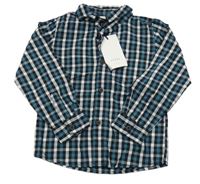 Nové - petrolejovo-černo-bílá kostkovaná košile zn name it.