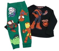 Černo-tmavozelené pyžamo se superhrdiny George