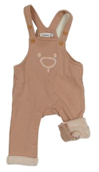 Pudrovo-stříbrné pruhované laclové tepláky s čumáčkem noukie's