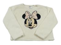 Smotanová plyšová mikina s Minnie H&M