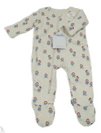 Nové - svetlobéžová melírovaná zateplená kombinéza s medvídky Paddington George