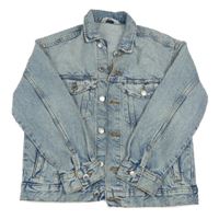 Modro-bílá plísňová riflová bunda s límečkem H&M