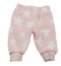 Ružové chlpaté pyžamové nohavice s hviezdičkami