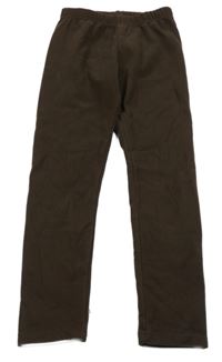 Tmavohnedé fleecové nohavice