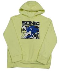Citronová mikina se Sonicem a kapsou a kapucí PRIMARK