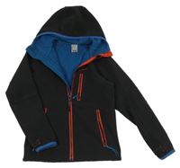 Čierna softshellová bunda s logom a kapucňou Quechua