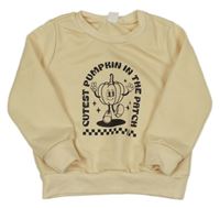 Vanilková mikina s tekvicou a nápisom