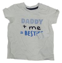 Nové - biele tričko s nápismi Matalan