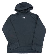 Černá funkční mikina s logem a kapsou a kapucí UNDER ARMOUR