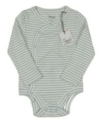 Nové - bílo-modré pruhované žebrované zavinovací body s hvězdičkou Tu