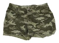 Khaki army rifľové kraťasy C&A