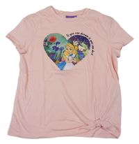 Světlerůžové tričko s Alenkou Disney 