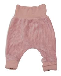 Ružové rebrované zamatové turecké tepláky Mothercare
