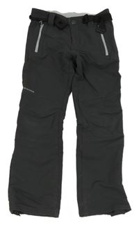 Tnavošedé softshellové kalhoty s páskem Quechua
