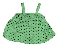 Zelený bodkovaná ý crop top Zara