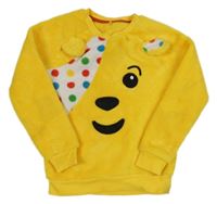Horčicová chlpatá mikina s Pudseym George