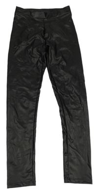 Čierne koženkové legíny Zara