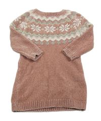 Staroružové žinylkové svetrové šaty so vzorom Primark